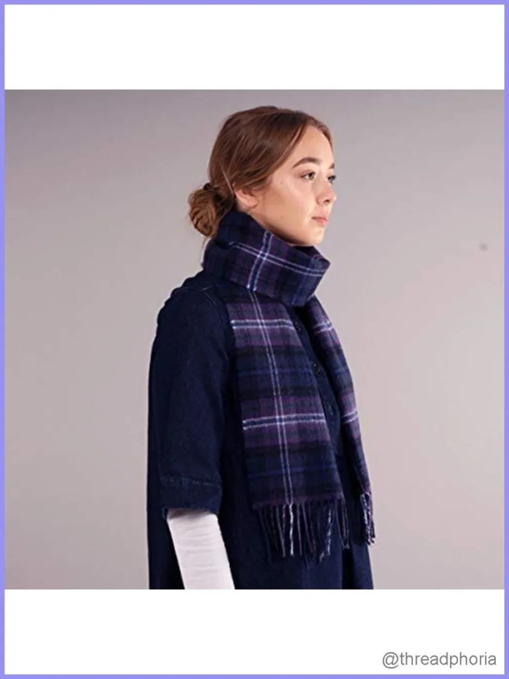 Tartan Lambswool Scarf Brushed Plaid Wrap 100% Wool Scotland
